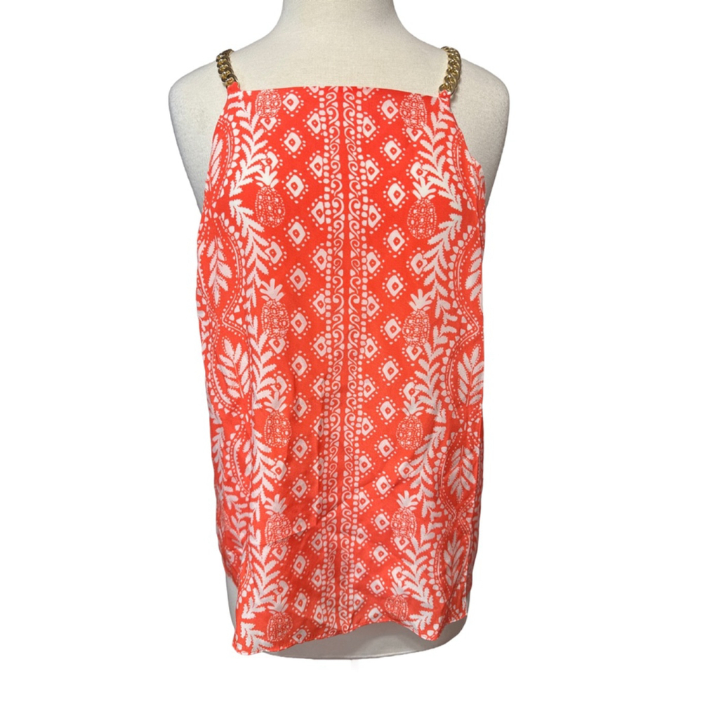 LILLY PULITZER Joannah 100% Silk Tank Top Size 10